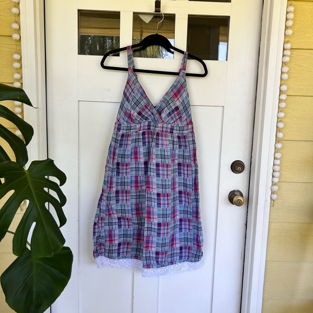 Faded Glory Plaid Dress - Blue and Pink